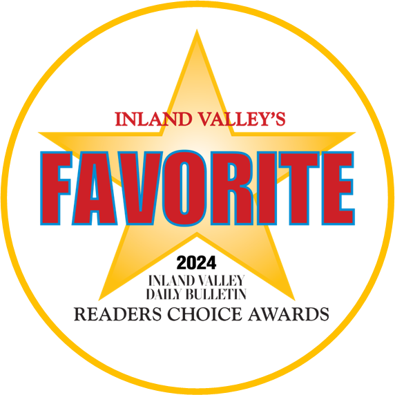   Star with text over it that reads Inland Valley's Favorite 2024 Readers Choice Awards